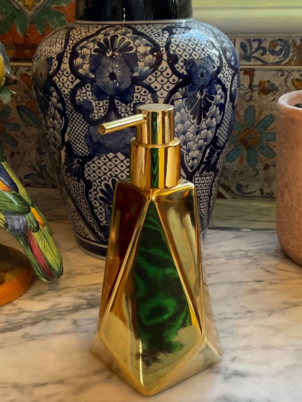Nate Butkus chic gold hand soap dispenser, never used